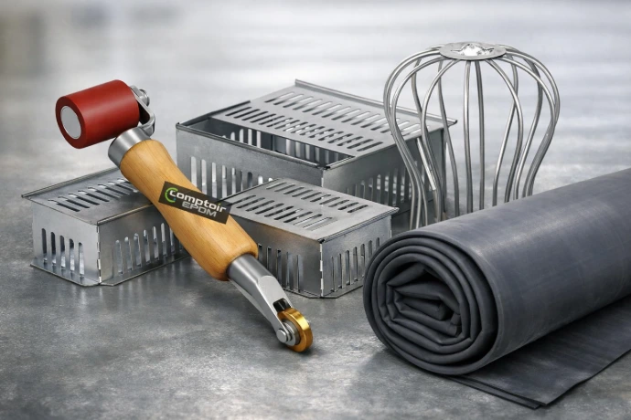 Présentation des accessoires et produits EPDM du Comptoir EPDM