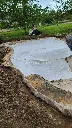 Membrane EPDM bassin 1,04 mm - feutre de protection posé avant la membrane