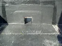 Évacuation horizontale EPDM – Sortie rectangulaire, découpe préparée dans la membrane avant pose