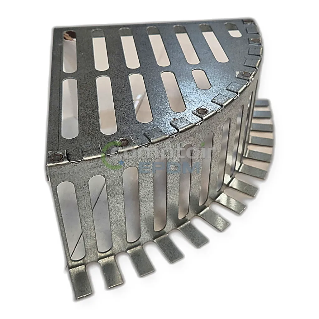 Grille pare-graviers 1/4 rond – vue de profil