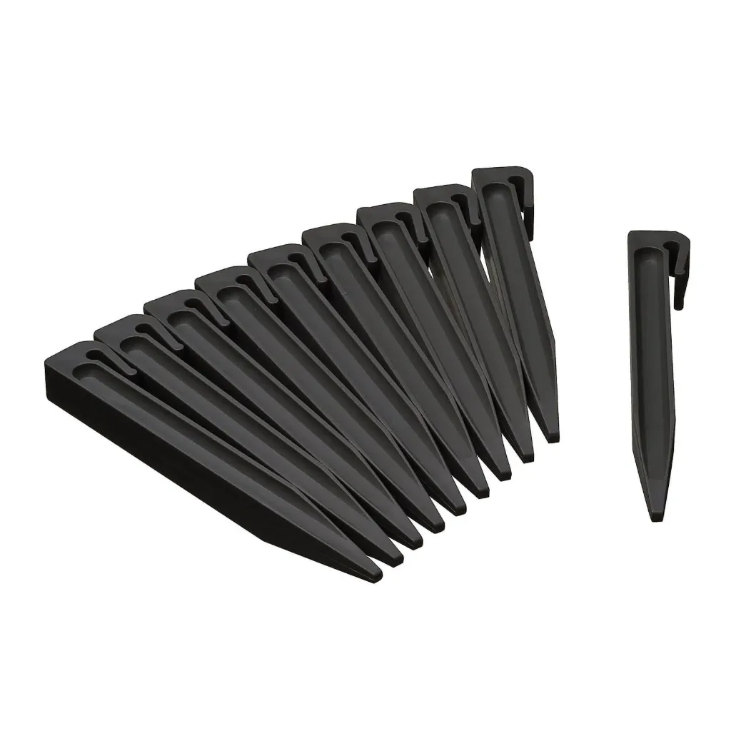 [ANCRE‑BORDURE‑15CM‑NOIR] Ancres de Fixation pour Bordure de Jardin Flexible (Noir)