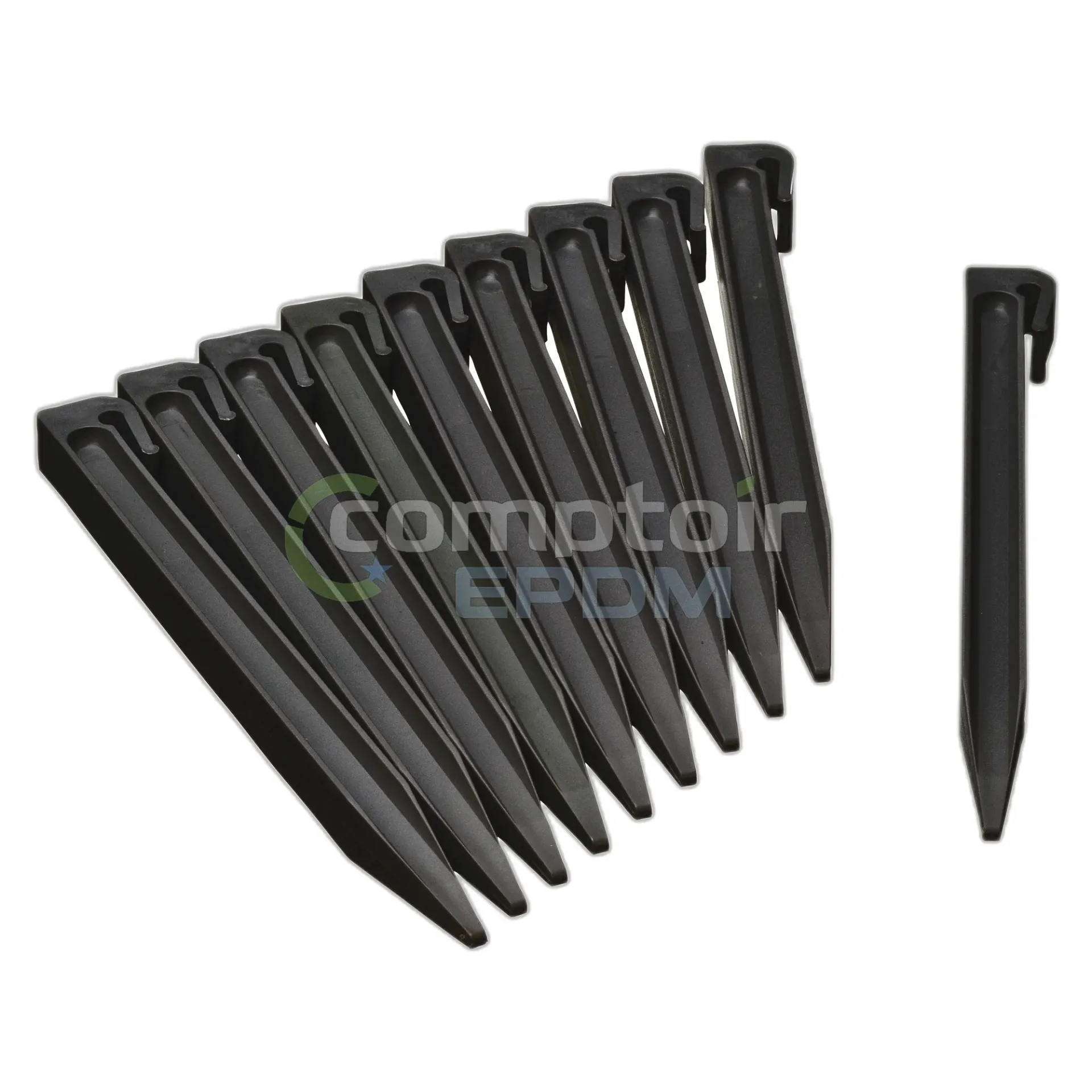 Ancres de Fixation pour Bordure de Jardin Flexible (Noir)