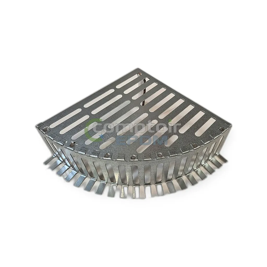 Grille pare-graviers 1/4 rond