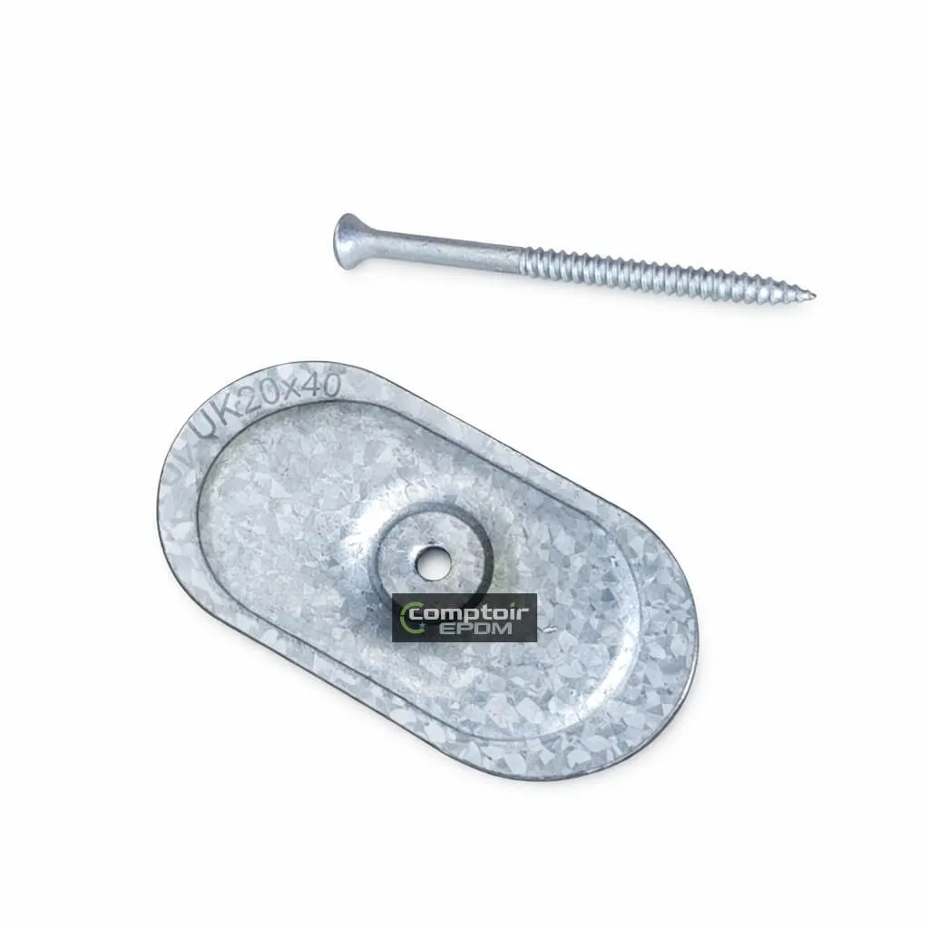 Vis + plaquette avec cuvette – Fixation mécanique pour isolant EPDM (60 mm)