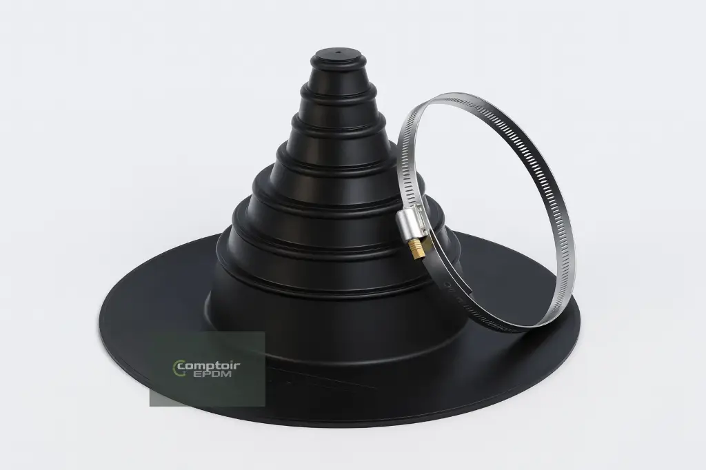 Cône d’étanchéité adhésif – Pipe Flashing EPDM ajustable