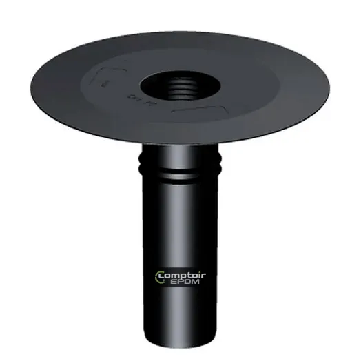 [EVACVERT-75] Évacuation verticale EPDM – Sortie ronde pour toiture plate (D/75 mm)